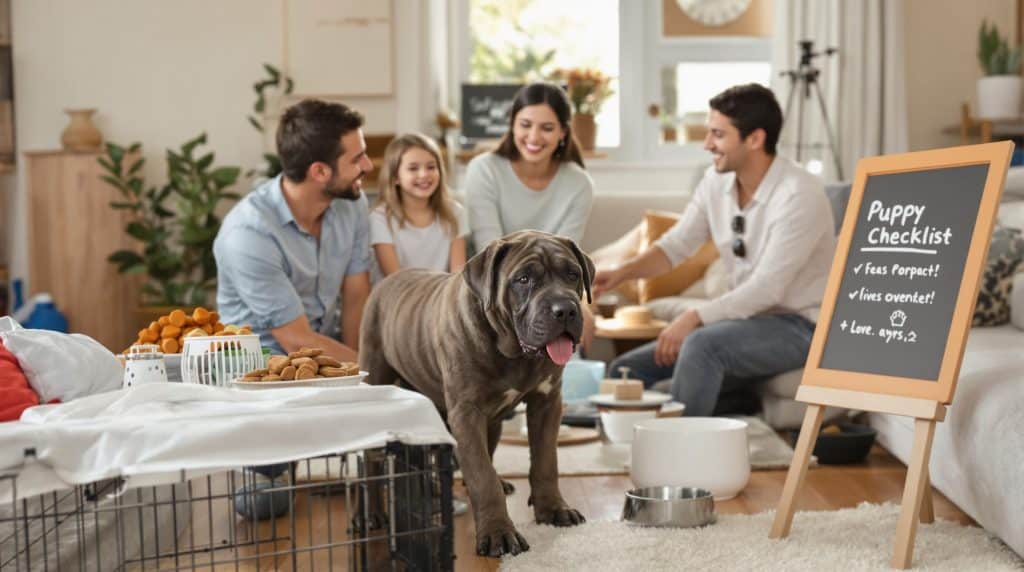 Family welcomes Cane Corso puppy to a prepared home